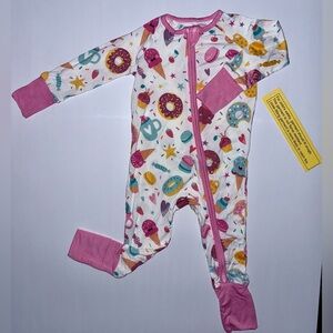 Suzel Ice Cream Zip Romper Pajamas